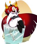  ass big_ass big_breasts breasts cleavage cube disney female frozen grimphantom hekapoo ice ice_cube lingerie looking_down male star_vs_the_forces_of_evil 