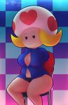 big_breasts breasts cleavage female nintendo paper_mario redbenjamin smile solo super_mario_bros. toad_(mario_species) vanna_t._(paper_mario)