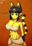 alcasar-reich alcasar-reich_(artist) animal_crossing ankha ankha_(animal_crossing) big_breasts breasts cleavage doubutsu_no_mori feline