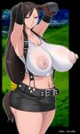  areolae ass big_ass big_breasts breasts cleavage erect_nipples female final_fantasy final_fantasy_vii koutarou nipples see-through solo tifa_lockhart 