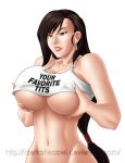 big_breasts bottomless breasts cleavage female final_fantasy final_fantasy_vii idarkshadowi_(artist) shitapai solo tifa_lockhart underboob underboob*