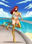 1girl areolae big_breasts breasts devil-v female female_only jean_grey looking_at_viewer marvel nipples phoenix_(x-men) solo x-men