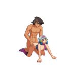 1boy 1girl abs all_fours alpha_channel alternate_breast_size areola artist_request ash_ketchum ass ass_grab back belly big_breasts blue_eyes blue_hair blush boots breasts brown_eyes brown_hair dark-skinned_male dark_skin dawn dawn_(pokemon) doggy_position female_human gif half-closed_eyes hands_on_ass hat hikari_(pokemon) human human/human interracial kneel looking_down male male/female male_human navel nintendo nipples nude open_mouth pixel_art pokemon pokemon_dppt satoshi_(pokemon) sex shoes short_hair smile spread_legs straight transparent_background