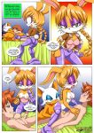 archie_comics bbmbbf bunnie_rabbot chris_thorndyke interspecies_intercourse mobius_unleashed palcomix rouge_the_bat sega sonic_(series) sonic_the_hedgehog_(series) sonic_x