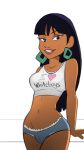 1girl black_hair chel cute dark-skinned_female dark_skin latina non-nude outfit panties smile tank_top teen the_road_to_el_dorado