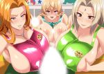  3_girls apron big_breasts bitch bleach breasts censored crossover food_wars food_wars!:_shokugeki_no_souma foursome huge_breasts kloah milf nakiri_erina naruto nipples rangiku_matsumoto shokugeki_no_souma slut tsunade whore 