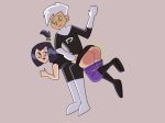 ass bad_quality black_hair danny_fenton danny_phantom danny_phantom_(character) otk over_the_knee red_ass samantha_manson spank spanked spanking