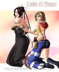 ass big_ass big_breasts bondage breasts female final_fantasy final_fantasy_x-2 idarkshadowi_(artist) looking_at_viewer looking_back lulu milf yuna yuri