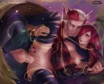  hetero humanoid league_of_legends rakan rakan_(league_of_legends) sex shellbyart vaginal_penetration xayah xayah_(league_of_legends) 