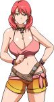 ale-mangekyo ale-mangekyo_(artist) big_breasts breasts cleavage female final_fantasy final_fantasy_xiii green_eyes oerba_dia_vanille pink_hair solo tease