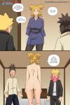  1girl 2boys 2boys_1girl big_ass boruto boruto:_naruto_next_generations boruto_uzumaki echigakureart milf mother_&amp;_son naruto nude older_female temari temari_nara younger_male 