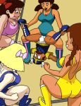 artist_request ballbusting big_ass big_breasts wrestling wrestling_outfit