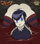  ass beige_skin big_ass big_breasts black_hair blue_eyes breasts brendancorris dat_ass female hotel_transylvania mavis_dracula milf solo tease vampire 