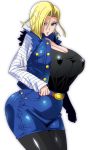 1girl android_18 dragon_ball dragon_ball_z female female_only raisuta solo