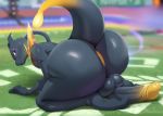 angry anus big_ass big_penis big_testicles male_only mewtwo nude outside pokemon pokken_tournament