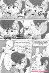  censored comic cum english_text furry_bomb heart mitsuharu_takura monochrome open_mouth penis princess_sally sally_acorn sega sonic_(series) sonic_the_hedgehog speech_bubble talking text 