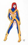 breasts erect_nipples hairless_pussy jean_grey marvel nipples phoenix pussy solo spread_legs x-men