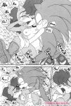  amy_rose comic furry_bomb mitsuharu_takura monochrome multiple_tails princess_sally rouge_the_bat sally_acorn sega shadow_the_hedgehog sonic sonic_the_hedgehog tail text 