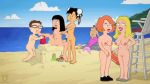 akiko_yoshida american_dad beach bouncing_breasts brother_and_sister family foot_lick francine_smith funny gif guido_l hayley_smith mermaid outside stan_smith steve_smith