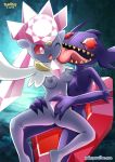 1boy 1girl bbmbbf diancie licking nintendo palcomix pokemon pokepornlive sableye