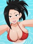 1girl 1girl big_breasts big_breasts bra breasts cleavage female_only looking_at_viewer momo_yaoyorozu my_hero_academia selfpic shablagooo