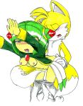 1girl cosmo_the_seedrian erosmilestailsprower miles_"tails"_prower saliva sonic_x vaginal_penetration