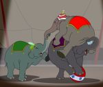 catty circus climbing dumbo elephant matriarch prissy pyramid_(artist) sitting_on_face smothering_ass trunk