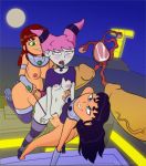 3girls ahegao anal anal_penetration anal_sex areola blackfire blush breasts dc_comics double_penetration erection futanari futanari_on_female gif jinx melieconiek nipples open_mouth penetration penis pussy starfire teen_titans vaginal vaginal_penetration