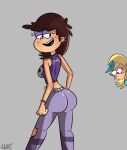 2_girls ass autart clothed jeans looking_back luna_loud nickelodeon sam_sharp skin_tight the_loud_house