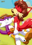 archie_comics bbmbbf blush cowgirl_position fiona_fox moan mobius_unleashed nack_the_weasel palcomix sega sideboob smile sonic_(series) sonic_the_hedgehog_(series)