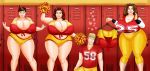 cheerleader cheerleader_outfit football football_uniform huge_breasts huge_hips milf saturnxart