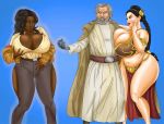 finn_(star_wars) genderswap huge_breasts huge_hips luke_skywalker princess_leia_organa saturnxart slave_leia star_wars wardrobe_malfunction