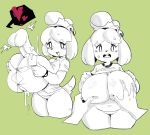  &lt;3 1girl 2018 animal_crossing anthro big_breasts blush breasts canine clothed clothed_sex clothing cum disembodied_hand disembodied_penis dog ejaculation fur furry grope hair huge_breasts hyper hyper_breasts isabelle_(animal_crossing) male mammal nintendo open_mouth penis sakana888888888 sex shih_tzu simple_background sweat video_games voluptuous 