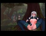 elf exhibitionism fingering masturbation public rayla_(the_dragon_prince) the_dragon_prince white_hair