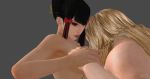 2_girls 3d breast_grab breast_sucking fat_woman kazumi_mishima mishima_kazumi multiple_girls tekken tekken_7 xnalara yuri