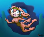 5_toes ass big_breasts breasts dreadlocks nipples nude sega shadowwalk skinny_dipping sonic_(series) swimming tagme tikal_the_echidna toes underwater