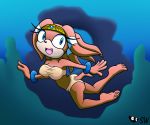 ass big_breasts bra breasts dreadlocks panties sega shadowwalk strapless_bra swimming tagme tikal_the_echidna underwater underwear underwear_only