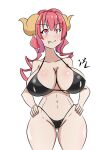 ass bikini breasts huge_ass huge_breasts ilulu_(dragon_maid) inkrait_(artist) miss_kobayashi's_dragon_maid navel thick_thighs thighs white_background