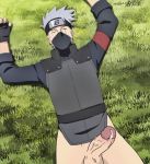 erect_penis erection half-dressed half_naked half_nude kakashi_hatake male male_only naruto naruto_shippuden penis yaoi