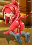  archie_comics bbmbbf cybernetic_eye gae-na grin looking_back mobius_unleashed nude on_all_fours palcomix sega sonic_(series) sonic_the_hedgehog_(series) wet_pussy 