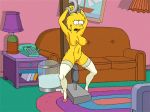 big_breasts bondage erect_nipples gif lisa_simpson machine nude sex_machine shaved_pussy squatting stockings the_simpsons vaginal_insertion vaginal_penetration