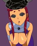 armor big_breasts brainwashing breasts breasts_out dc_comics drooling exposed_breasts female_only gif hand_on_head hypnosis hypnotized long_hair magic mind_control nipples raven_(dc) red_hair shirt_up spiral_eyes starfire teen_titans zebirdbath zelamir