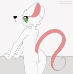 balls dat_ass femboy gif girly green_eyes original presenting_ass rat reggie_(whygena) swaying_hips white_fur whygena