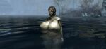 admiring argonian argonna horny huge_breasts hyper_breasts nude nude_female skyrim the_elder_scrolls