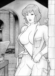 april_o'neil big_breasts jumpsuit monochrome rplatt teenage_mutant_ninja_turtles