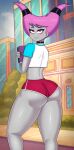  1girl ass dat_ass dc_comics drunkavocado female jinx jinx_(teen_titans) older older_female smile smiling solo tagme teen_titans young_adult young_adult_female young_adult_woman 