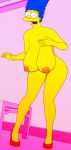 big_breasts blue_hair hanging_breasts huge_breasts marge_simpson milf nude pbrown the_simpsons