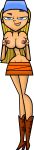 areolae bandanna blonde_hair blue_eyes breasts cartoon_network codl_(artist) hourglass_figure huge_breasts kerchief lindsay_(tdi) long_blonde_hair long_hair navel nipples striped_hair thick_ass thick_legs thick_thighs total_drama_island two_tone_hair wasp_waist