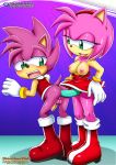 1girl amy_rose anal anal_insertion bbmbbf clone clones doggy_position dual_persona mobius_unleashed palcomix pegging penis pietro's_secret_club rule_63 sega selfcest sex_toy sonic_(series) sonic_the_hedgehog strap-on