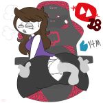 1boy 1girl ahegao anal anal_insertion anal_sex asian ass black_eyes breasts breath brown_hair butt_crack cameltoe chair clothing curvaceous curvy domination female from_behind gaming gaming_chair grey_skin human humanoid jaiden_animations large_ass large_penis long_hair looking_back looking_pleasured male male/female medium_breasts messy_hair pants penis pewdiepie pussy real_person rewind sex slobbyslapper sweat sweatdrop teeth thick_penis thick_thighs tight_clothing tongue torn_clothes yoga_pants youtube youtube_rewind youtuber